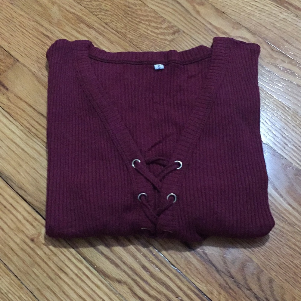 Ft lace up crop top